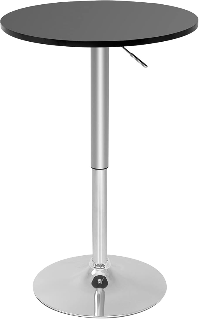Modern Bar Table Height Adjustable Kitchen Dining Table Round Pub Table Counter Table Bar Top Table Tall Table Hydraulic Dining Room Home Kitchen Table FDW