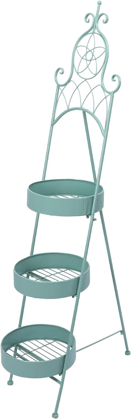 Plant Stands Indoor 3 Tie Green Metal Corner Shelf Plant Pot Holder Planters for Outdoor Plants Patio Balcony Chonsun