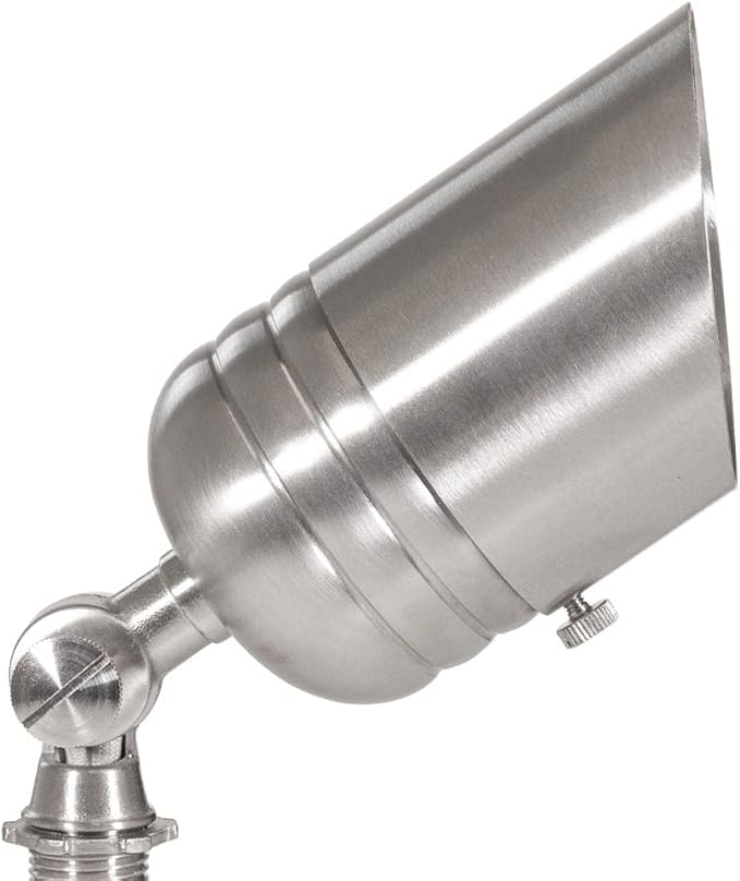 VOLT Fat Boy 12V Stainless Steel Outdoor Spotlight for Low Voltage Landscape Lighting of Yard, Lawn, Garden, Patio, Trees & House VOLT