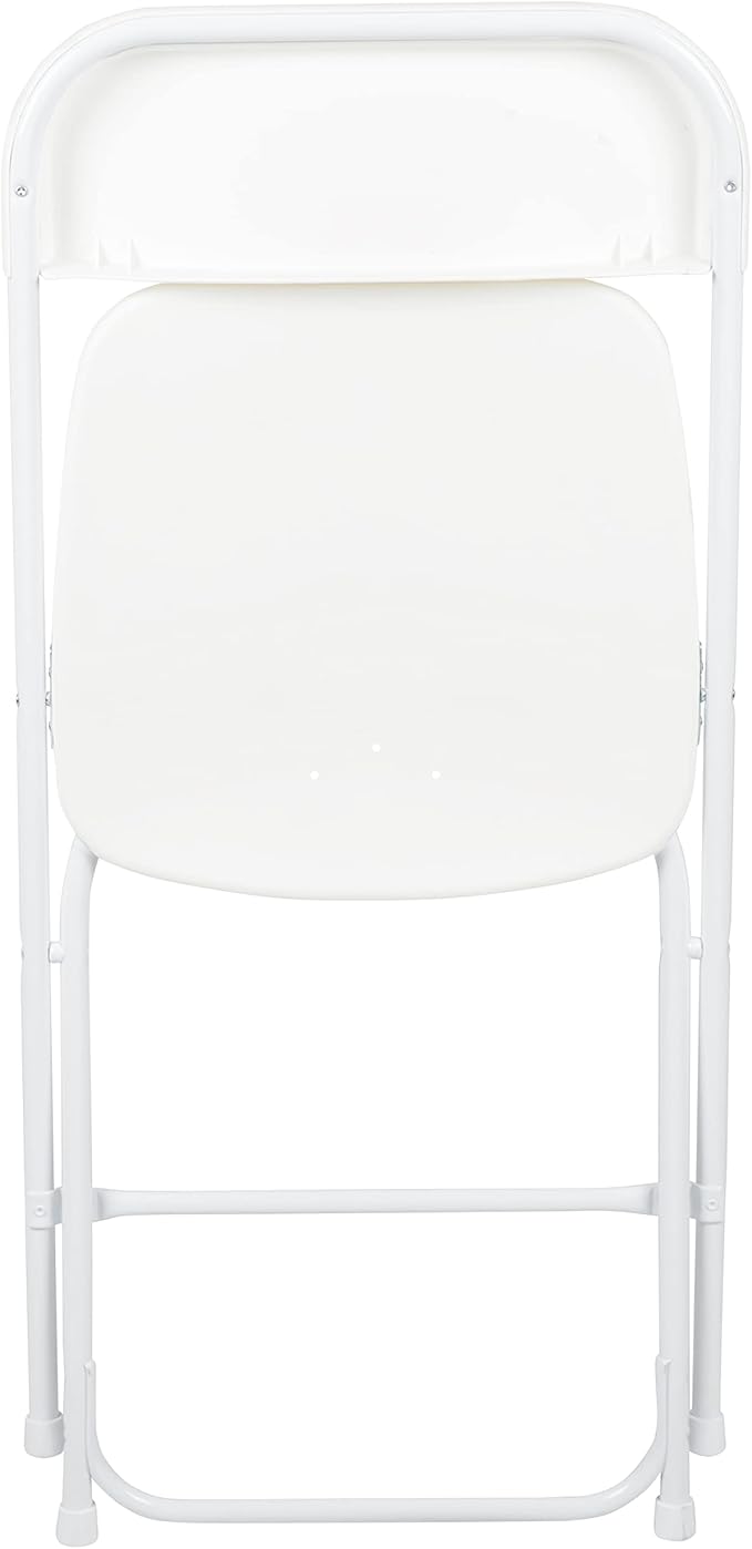 Flash Furniture Hercules Set of 10 Indoor/Outdoor Heavy-Duty Plastic Folding Chairs, Foldable Commercial Stacking Chairs with 650-lb. Static Weight Capacity, White FlashFurniture