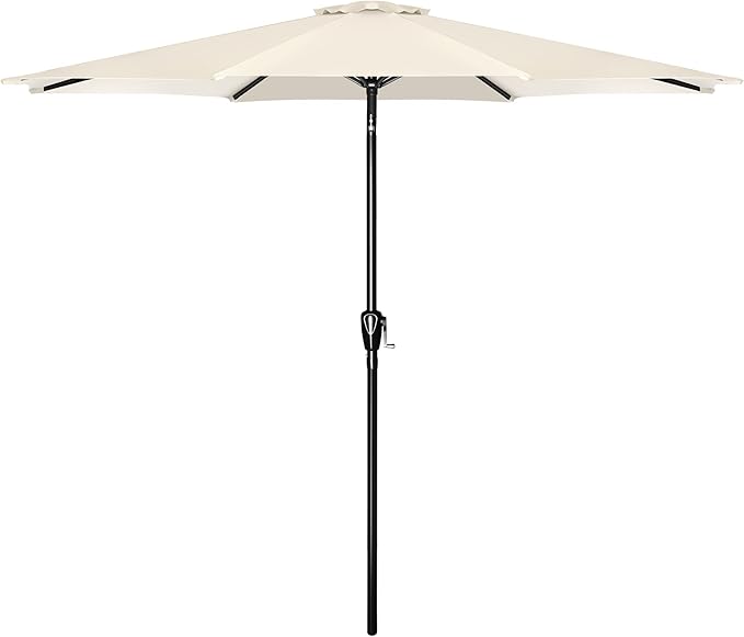 Simple Deluxe 9' Patio Umbrella Outdoor Table Market Yard Umbrella with Push Button Tilt/Crank SimpleDeluxe