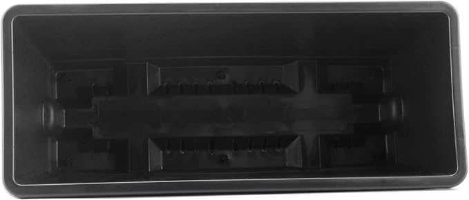LEXININ 6 Pack 17 Inch Black Plastic Rectangular Window Planter Box, Window Vegetable Planter Box with Trays, Rectangular Flower Pots for Windowsill, Garden, Balcony, Patio, Black LEXININ