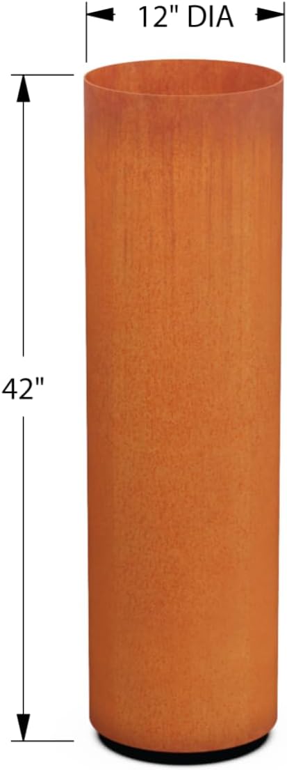 PLANTERCRAFT Corten Steel Metal Planter Box, Round Sizes, Modern Garden Steel planters for Commercial and Residential Outdoor Use. Plantercraft