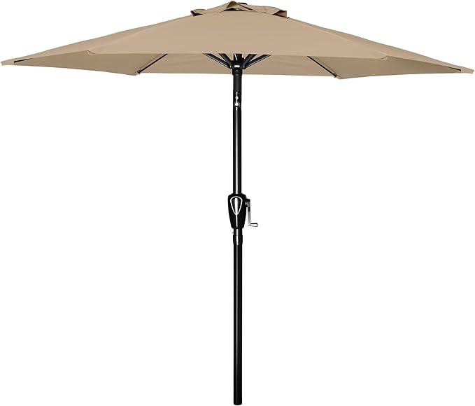 Simple Deluxe 9' Patio Umbrella Outdoor Table Market Yard Umbrella with Push Button Tilt/Crank SimpleDeluxe