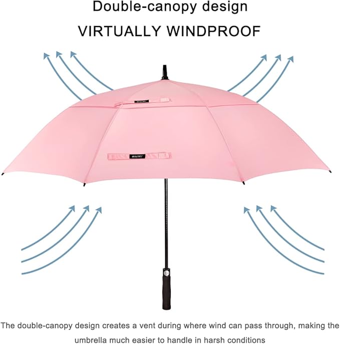 G4Free 47/54/62/68/72 Inch Automatic Open Golf Umbrella Oversize Extra Large Double Canopy Vented Windproof Waterproof Stick Umbrellas G4Free