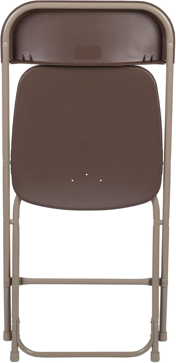 Flash Furniture Hercules Series Plastic Folding Chair - Brown - 6 Pack 650LB Weight Capacity Comfortable Event Chair-Lightweight Folding Chair FlashFurniture