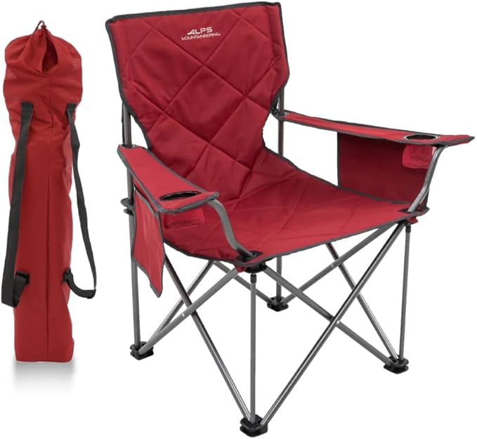 ALPS Mountaineering King Kong Camping Chairs for Adults with Mesh Cup Holders and Pockets, Built Durable and Reliable with Compact Foldable Steel Frame ALPSMountaineering