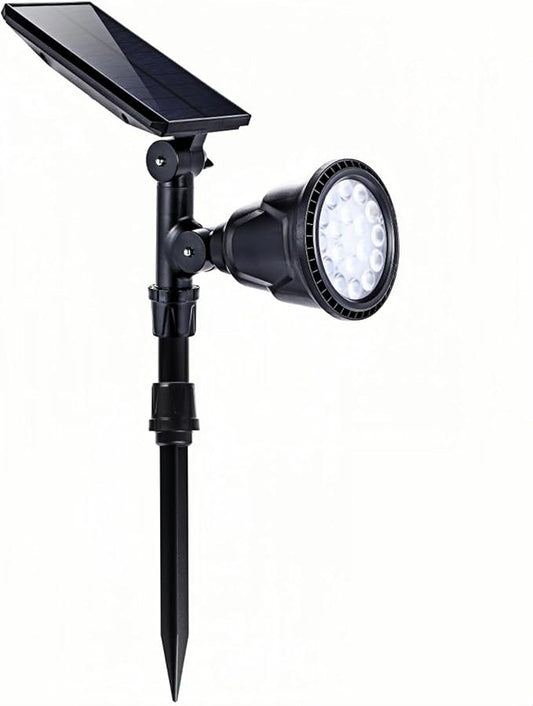Solar Spotlights Outdoor 18 LED 300 Lumens Waterproof Adjustable Wall Light for Patio Garden Driveway (1 Pack) MOLEBIT