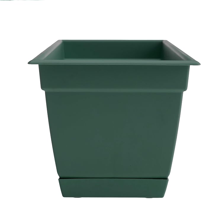 Bloem Dayton Window Box Planter: 24" - Turtle Green - 100% Recycled Durable Plastic Box, Elevated Feet, for Indoor and Outdoor Use, Gardening, 5 Gallon Capacity Bloem