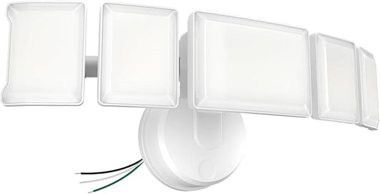 Olafus 130W Flood Light Outdoor, Switch Controlled 13000LM LED Security Light, IP65 Waterproof Outside Floodlight with 5 Adjustable Heads, 6500K Exterior Flood Light Fixture Wired, No Motion Sensor Olafus