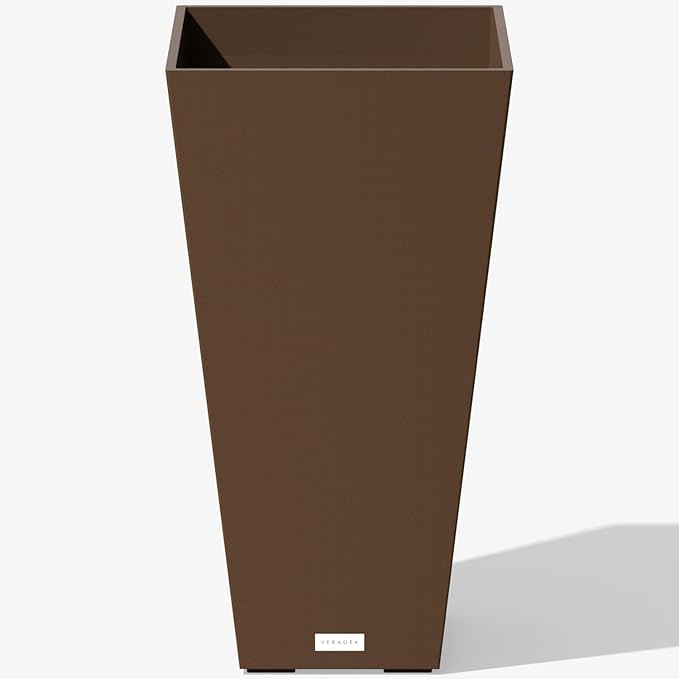 Veradek V-Resin Indoor/Outdoor Taper Planter (26 inch, Espresso) VeradekOutdoor