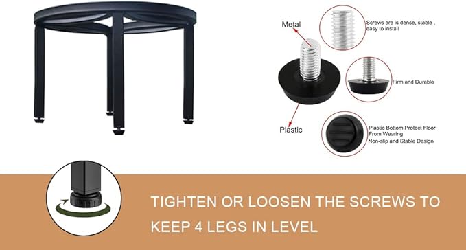 Zhongma Set of 4 Fully Assembled Metal Plant Stand for Heavy Potted Plant for Home Indoor and Outdoor, 220 LBS Capacity & Heavy Duty Construction, Sturdy Plant Riser without Installation Required Zhongma