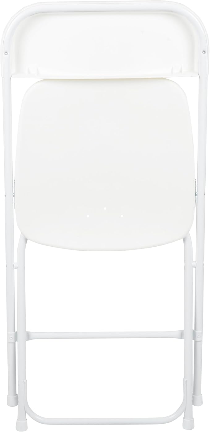 Flash Furniture Hercules Series Plastic Folding Chair - White - 4 Pack 650LB Weight Capacity Comfortable Event Chair-Lightweight Folding Chair FlashFurniture