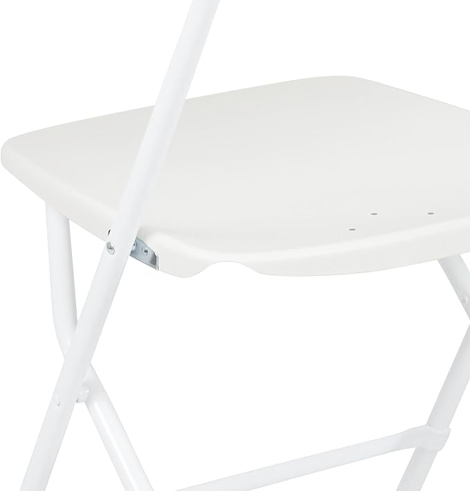 Flash Furniture Hercules Set of 10 Indoor/Outdoor Heavy-Duty Plastic Folding Chairs, Foldable Commercial Stacking Chairs with 650-lb. Static Weight Capacity, White FlashFurniture