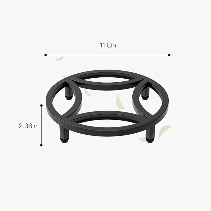 Zhongma 2 Pack 11.8" Fully Assembled Sturdy Potted Plant Stand Flower Pot Holder Heavy Duty Construction, Low Plant Stand for Home Indoor and Outdoor, Sturdy plant riser and saucer without Installation Required Zhongma