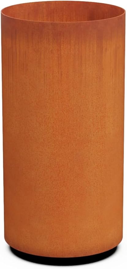 PLANTERCRAFT Corten Steel Metal Planter Box, Round Sizes, Modern Garden Steel planters for Commercial and Residential Outdoor Use. Plantercraft