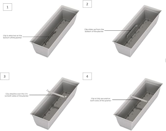 The HC Companies 24" Eclipse Plastic Window Box 7.76"x24"x6.57" in Black Color TheHCCompanies
