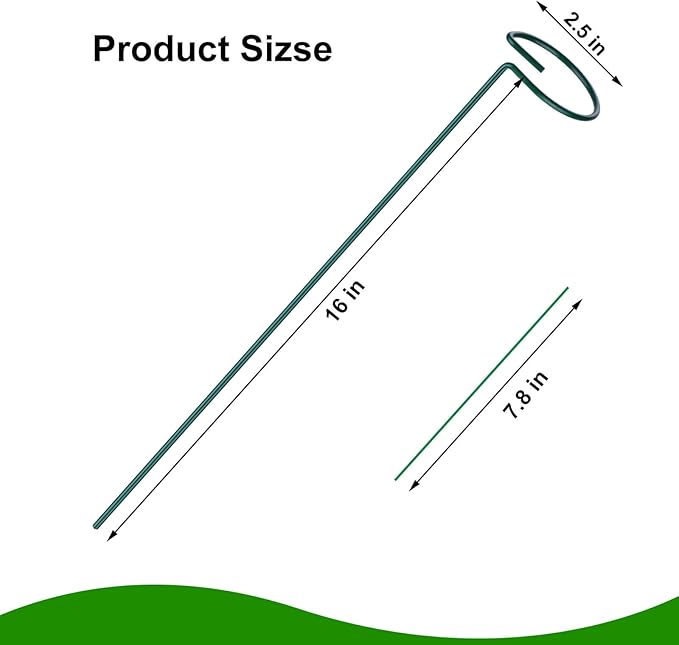 6PCS Single Stem Plant Support Stakes, 16 Inch Monstera Plant Support with 50 PCS Twist Ties, Garden Open Ring Plants Stake, Versatile Plants Stakes for Amaryllis, Rose, Tomatoes, Lily, Peony, Orchid Numyew