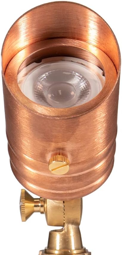 VOLT Fat Boy 12V Outdoor Mini Spotlight (Copper) for Low Voltage Landscape Lighting of Yard, Lawn, Garden, Patio, Trees & House VOLT