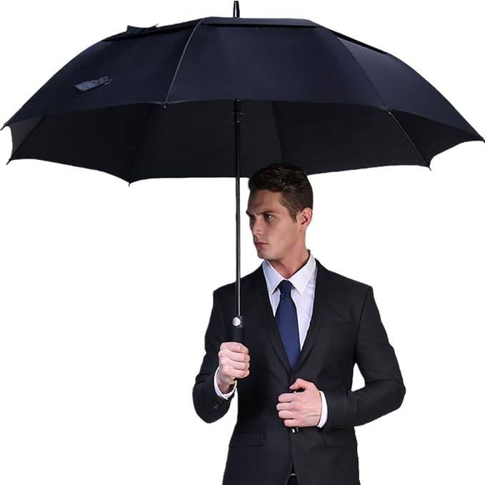 G4Free 47/54/62/68/72 Inch Automatic Open Golf Umbrella Oversize Extra Large Double Canopy Vented Windproof Waterproof Stick Umbrellas G4Free