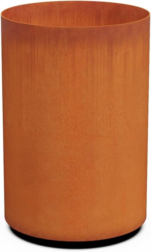PLANTERCRAFT Corten Steel Metal Planter Box, Round Sizes, Modern Garden Steel planters for Commercial and Residential Outdoor Use. Plantercraft