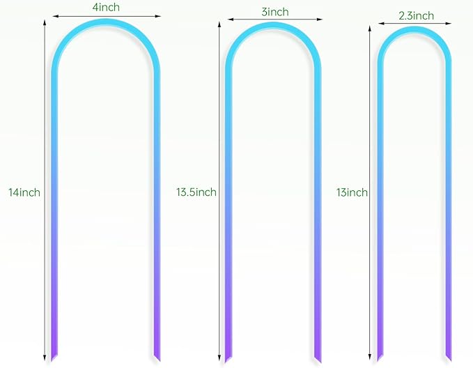 3 Pack U-Shaped Colorful Acrylic Plant Trellis for Indoor Plants, Small Plant Trellis for Potted Plants Climbing Plants, Plant Support Trellis for Vine Ivy Hoya Indoor Outdoor Rootora