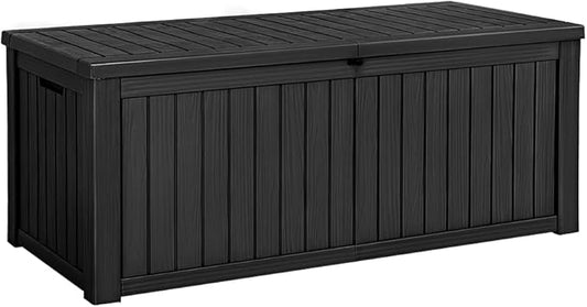 Devoko 150 Gallon Deck Box Resin Outdoor Storage Box Waterproof Storage Container for Patio Furniture Cushions DEVOKO