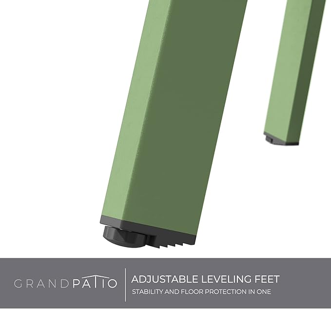 Grand patio Outdoor Round Coffee Table, 28-inch Patio Side Table, Great for Backyard Patio Deck, Sage Green GrandPatio