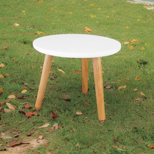 Uneedem Indoor Plant Stand, Wood Mid Century Modern Small Round Side Plant Table for Indoor Plants, 8.9" Tall Plant Holder for Flower Pots End Table Uneedem