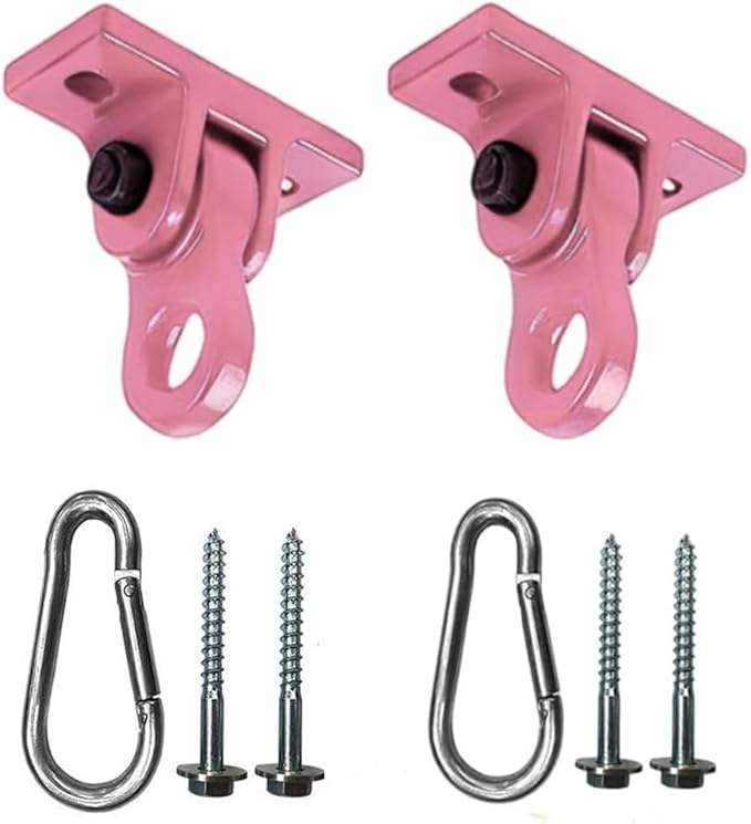 Heavy Duty Pink Swing Hangers Screws Bolts Included Over 5000 lb Capacity Playground Porch Yoga Seat Trapeze Wooden Sets Indoor Outdoor 2 Pack ABUSA