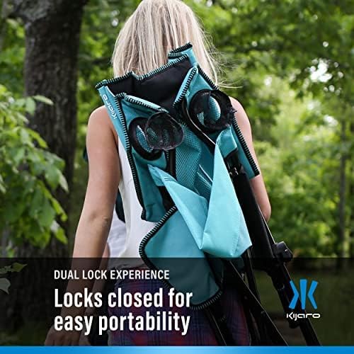 Kijaro XXL Dual Lock Portable Camping Chair - Supports Up to 400lbs - Enjoy The Outdoors in a Versatile Folding Sports & Outdoor Chair Kijaro