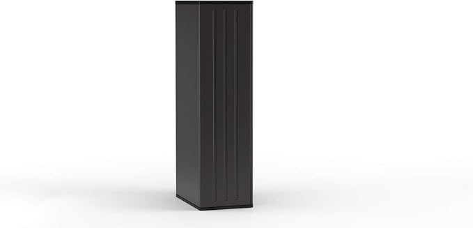 Suncast 19 Cubic Ft. Heavy-Duty Resin Cabinet with Lockable Handles, Multi-Wall Construction, and Metal-Reinforced Shelves for Basement, Utility Room and Garage Storage, Black, Made in the USA SuncastCommercialProducts