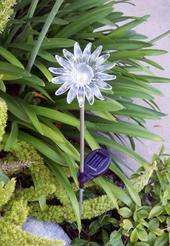 Solar Garden Stake Lights with Color Changing LED or Regular White LED Landscape Path Lights (Set of 2) (Sunflower) Ntertainment+House