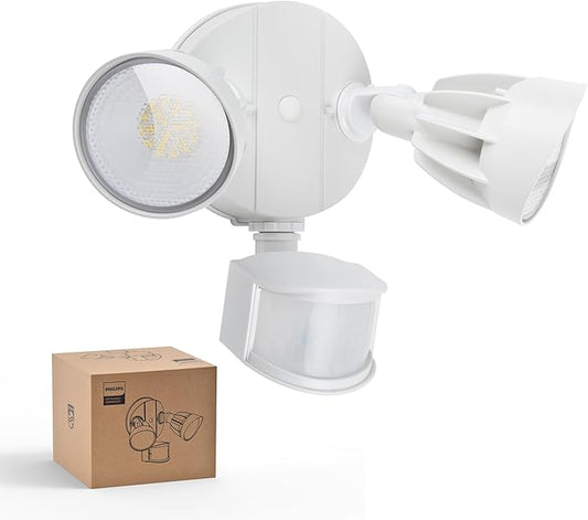 Philips 44W 4200 lm LED Security Light Outdoor w/PIR Motion Sensor, 5000K Daylight Flood Light, Waterproof, Dusk to Dawn, 2 Heads, 4 Modes PhilipsLightingLED