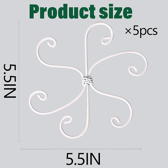 5PCS Monstera Plant Support Hook - 5.5x5.5 inch Premium Indoor Stem Stabilizer for Monstera & Fishbone Cactus, Durable,Easy Installation, Gentle Protection for Healthy Plant Growth Yohsnor