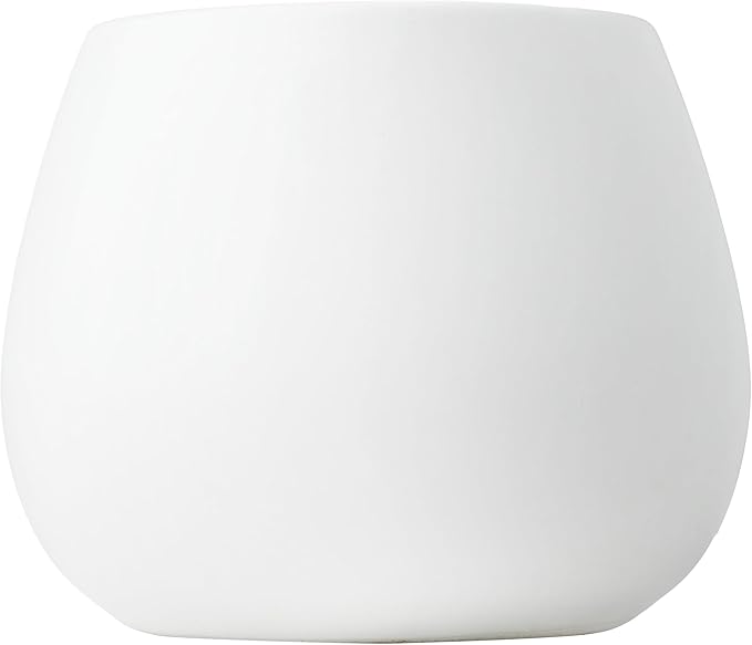 Kate Sleek Matte White Plant Pot Indoor, 5 Inch Pot for Plants, Lightweight, Minimal Style, Tabletop Decorative Garden Pot at Living Room, Work Desk, Ceramic Planter for Indoor Plants, Faux Flower VertNook