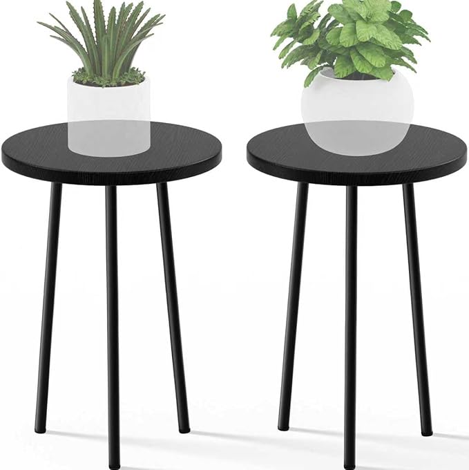 Plant Stand Indoor Outdoor: 2 Pack Indoor Plant Stand 20'' Convertible Multi-purpose Holder - Mid Century Modern Decor - Tall Plant Table for Living Room/Balcony/Garden/Patio SAKSUNFORYOU