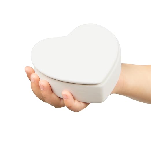 Colorations Decorate Your own Ceramic Heart Boxes, Set of 6 Colorations