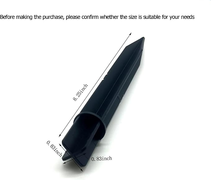 Aliotech 6Pcs 8.25 Inch Reinforced Ground Spikes, Solar Lights Spikes, ABS Plastic Lights Replacement Stakes, Ideal for Solar Pathway Lights Garden Lights Torch Lights(Inside Diameter 0.83 Inches) Rootora