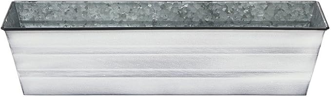 Achla Designs Galvanized Window Flower Box Planter-Cape Cod White-Small (22" L x 6" W x 5" H) ACHLADesignsHomeGarden