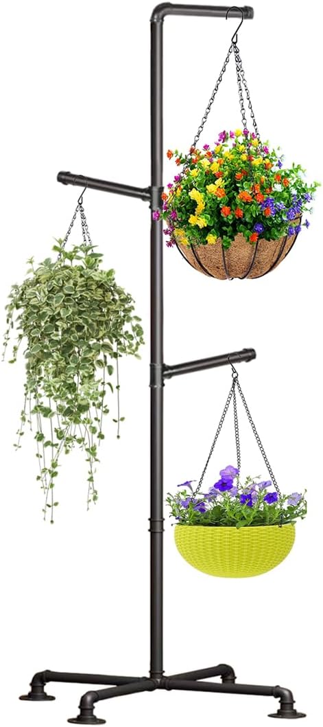 Plant Hanger Indoor,Corner Hanging Plant Stand,Heavy Duty Metal Hanging Plant Holder for Indoor Plants,Living Room,Balcony,Bedroom,Garden Lengfkus
