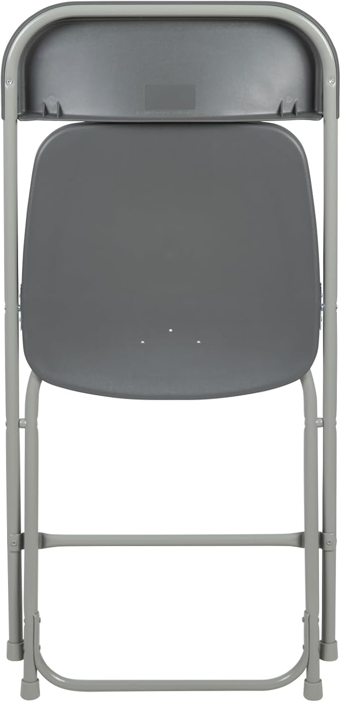 Flash Furniture Hercules Series Plastic Folding Chair - Grey - 4 Pack 650LB Weight Capacity Comfortable Event Chair-Lightweight Folding Chair FlashFurniture