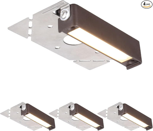 LEONLITE 4 Inch LED Hardscape Lighting, Update Retaining Wall Lights, LED Landscape Lighting, 12-24V AC/DC Paver Light Low Voltage, 1W/2W/3W Dimmable Outdoor Step Lights, 2700K Soft White, ETL, 4 Pack LEONLITE