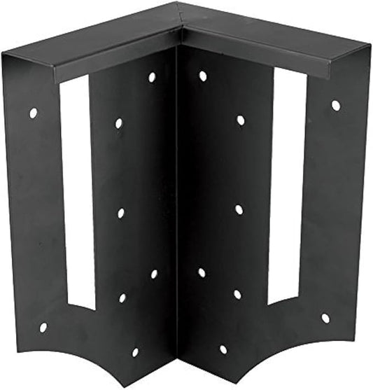 Plow & Hearth DIY Raised Garden Bed Corner Brackets - 6" L x 6" W x 10½"H | Solid Steel | Black Powder-Coated | Corrosion-Resistant | Easy Assembly | Set of 4 PlowHearth