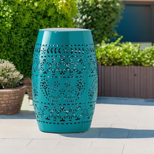 Christopher Knight Home Ruby Outdoor 12" Iron Side Table, Teal ChristopherKnightHome