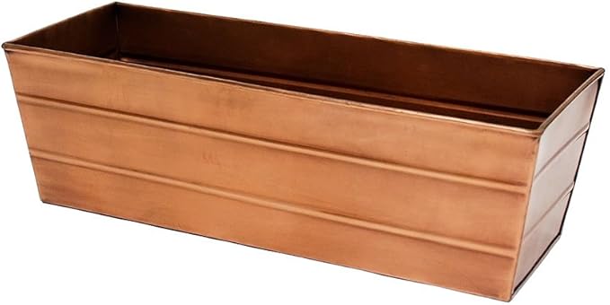 Achla Designs C-20C Copper Plated Flower Box, Medium Window Flowerbox Planter ACHLADesignsHomeGarden