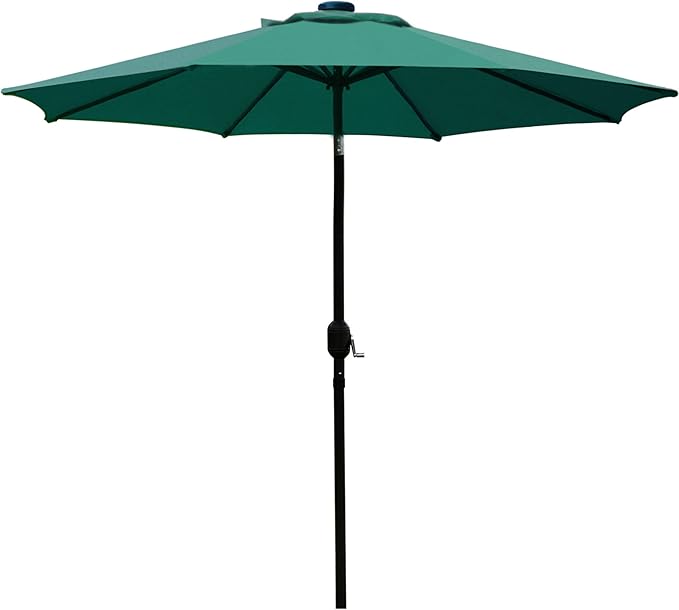 Sunnyglade 9' Patio Umbrella Outdoor Table Umbrella with 8 Sturdy Ribs (Dark Green) Sunnyglade