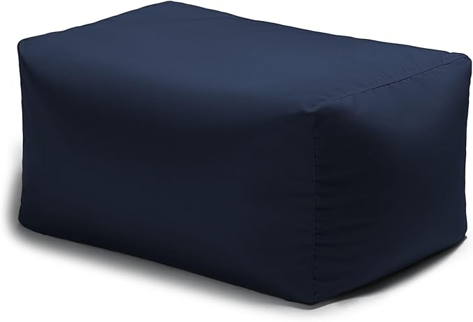 Jaxx Leon Outdoor Bean Bag Ottoman, Navy Blue Jaxx