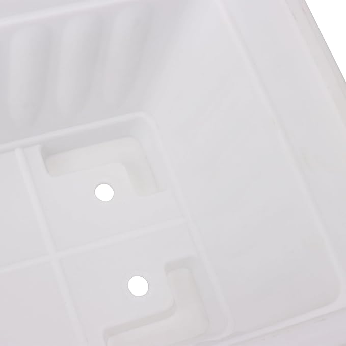 JOIKIT 6 Packs 17 Inch White Plastic Flower Window Boxes Planters with Drainage Holes & Tray, Rectangular Long Vegetable Flower Windowsill Box Planter Pot with Plant Label for Garden Patio Balcony JOIKIT