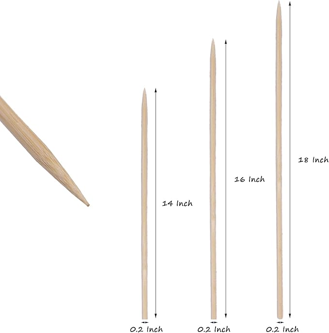 Bamboo Plant Stakes,HAINANSTRY Wood Plant Supports,Natural Bamboo Sticks for Plants/Floral/Potted Plant,Wooden Sign Posting Garden Sticks - 14 Inches 25 Pack HAINANSTRY